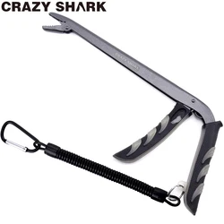 CRAZY SHARK Stainless Steel Fish Hook Remover Extractor Unhooking Device Fish Clamp Clip Catch Fishing Tool Fish Tackle Control