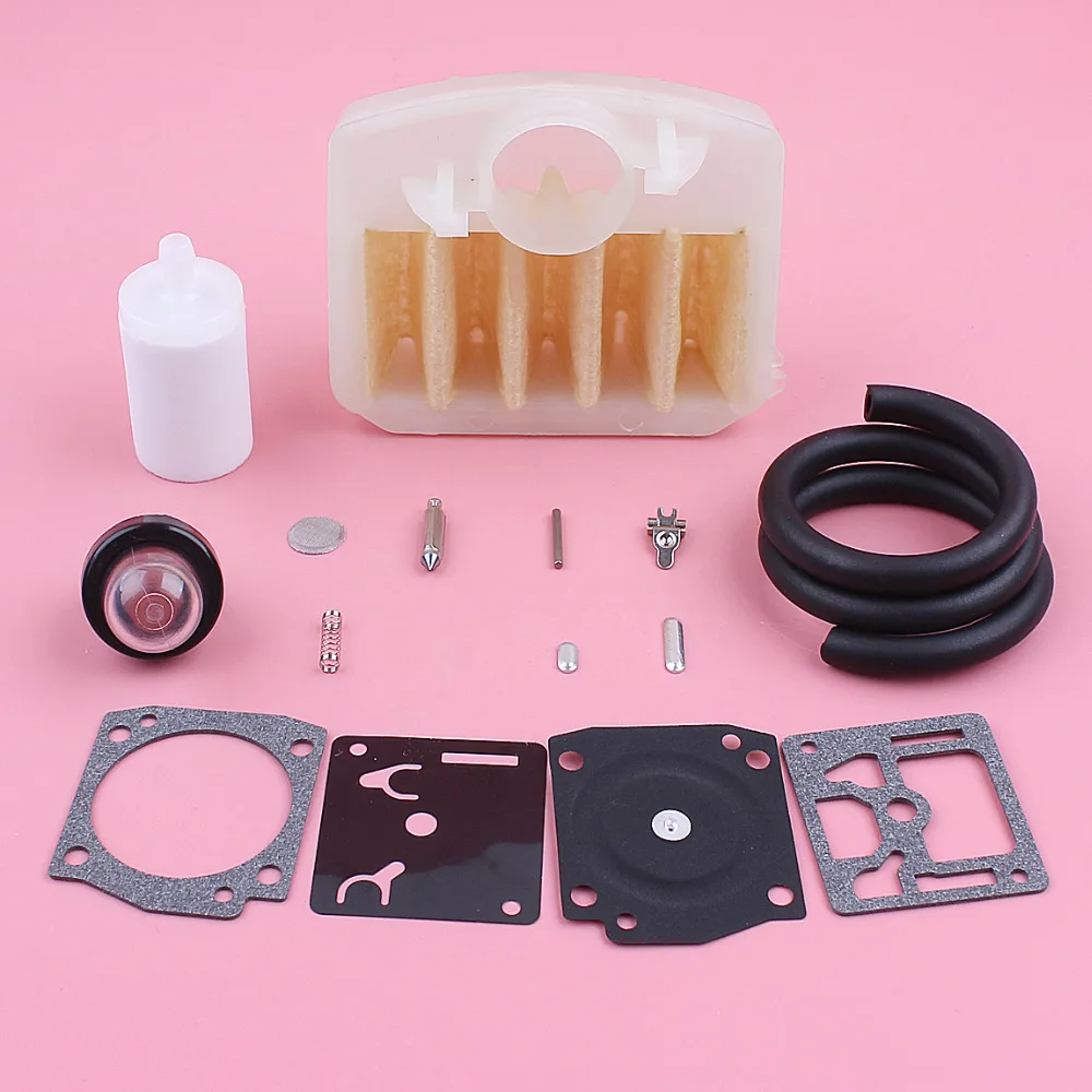 Carburetor Repair Rebuild Kit For Husqvarna 340 345 350 353 346XP Air Fuel Filter Line Primer Bul Chainsaw Spare Replace Parts