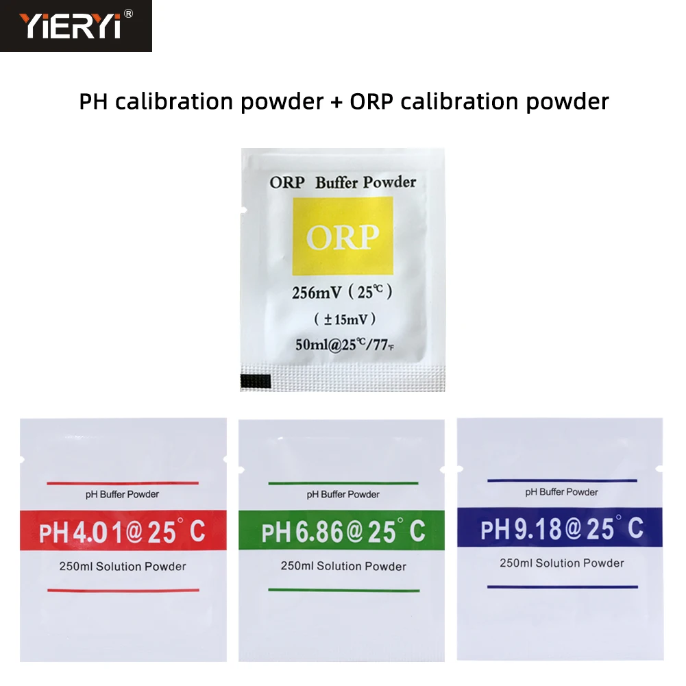 3/5/15Pcs pH Buffer Powder 4.00 6.86 9.18 ORP Calibration Powder 256mv 25c Correction Solution Powder for Testing Measure