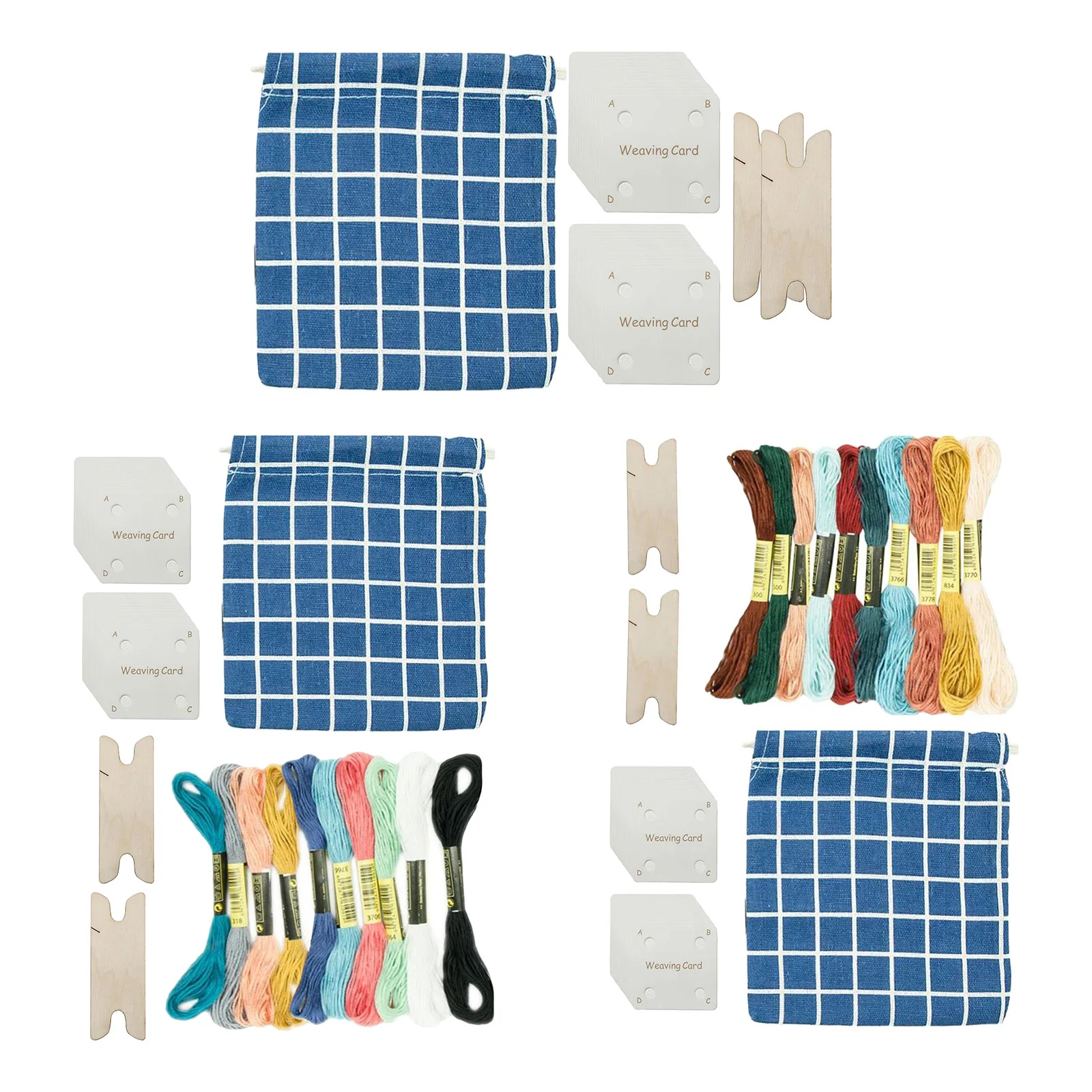 Handy Weaving Cards Kit for Loom DIY Craft Weaving Tools Gifts for Friends