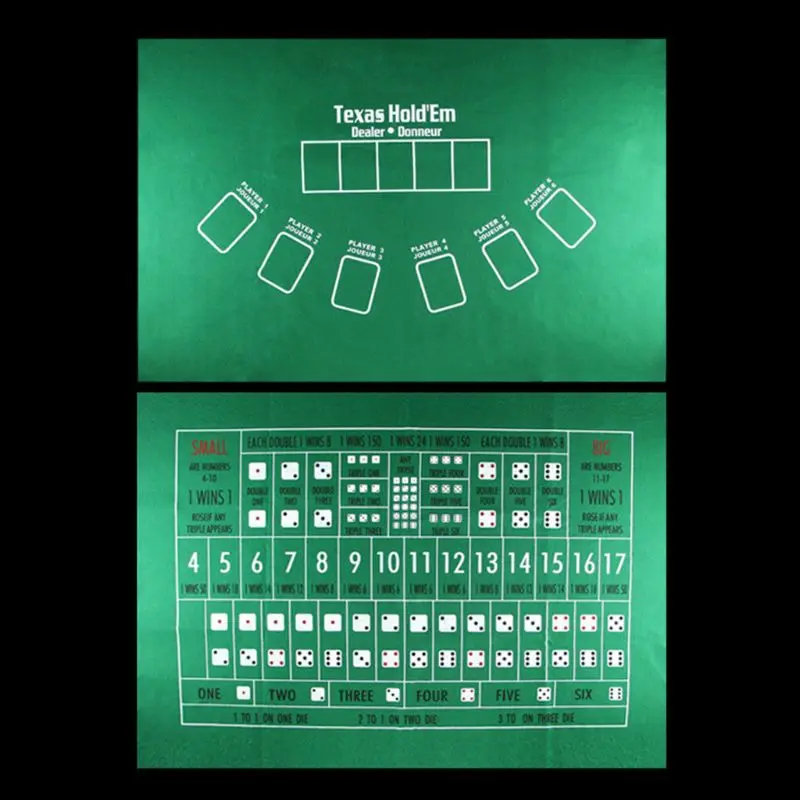 Double-sided Game Tablecloth Russian Roulette & Blackjack Gambling Table Mat J07 20 Dropship