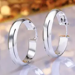 Boucles d'Oreilles Rondes en Argent Sterling 925 pour Femme, Bijoux de Mariage de Haute Qualité, Prix d'Usine, Livraison Gratuite