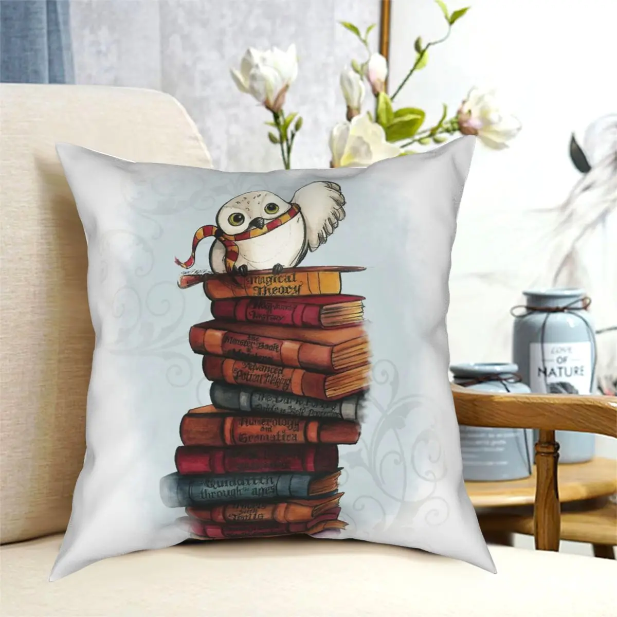 Hedwig Square Pillowcase Polyester Creative Zip Decor Pillow Case for Room Cushion Cover 18