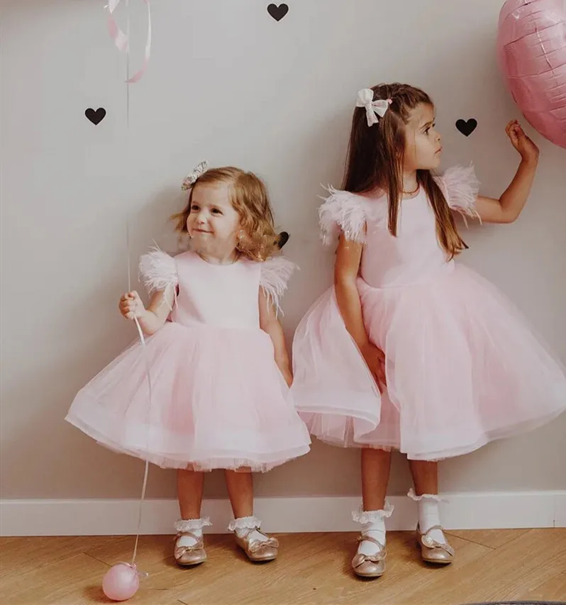 Roze Baby Meisje Jurken Princess Gown Zomer Baby Verjaardag Jurk Christmas Party Jurk Meisje Kleding