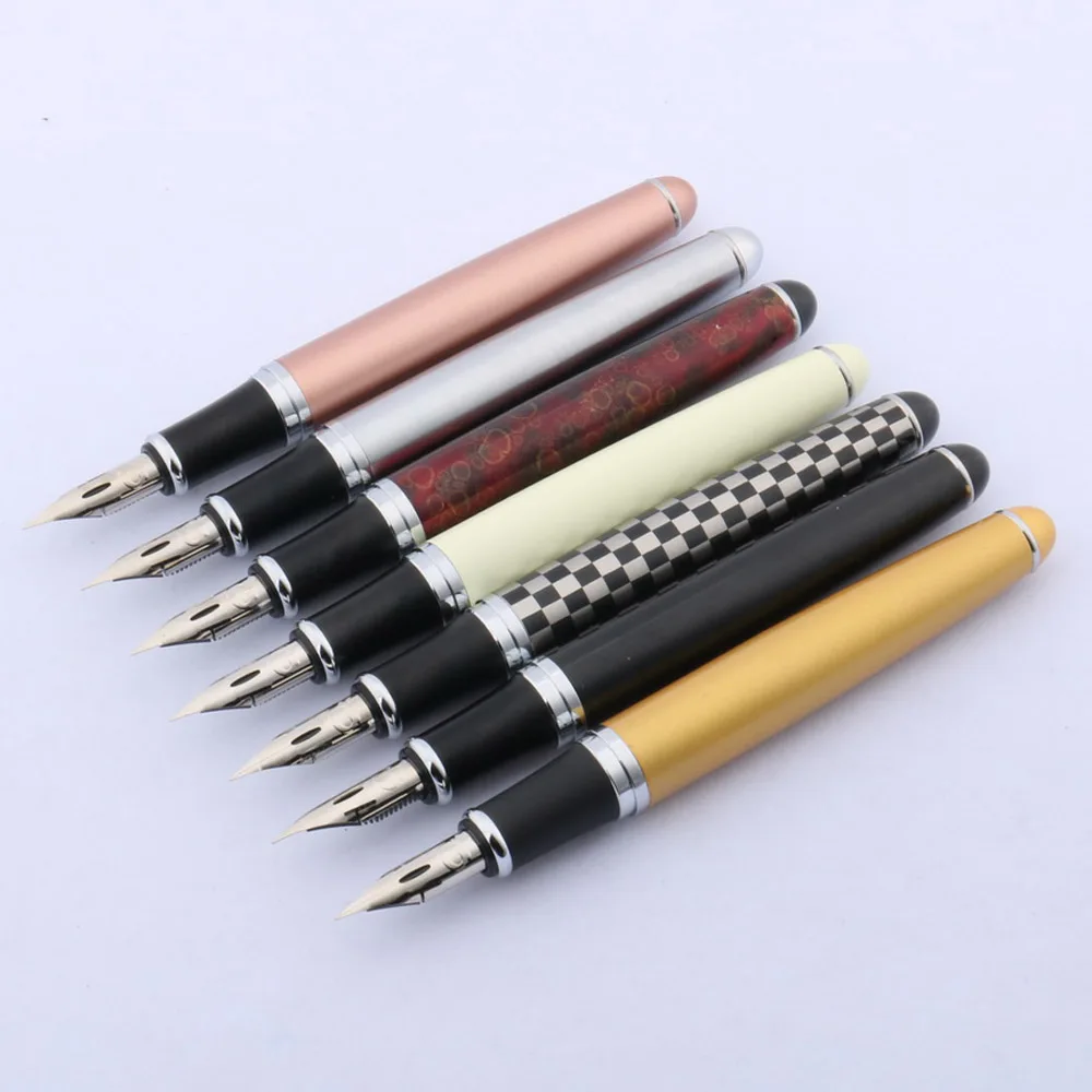 1Pc Round Body English Engraved Copi Calligraphy Dip In Jinhao 750 ZB G NIB Copperplate Calligraphy Fountain Pen