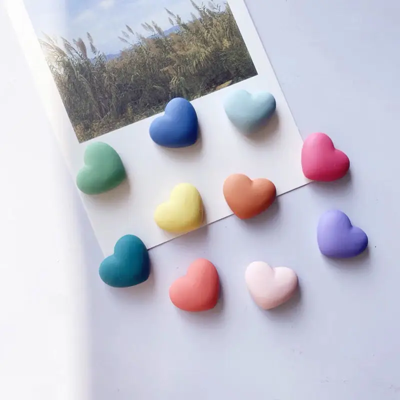 Heart shape 10pcs Plastic Quality Cork Board Safety Colored coful Push Pins Thumbtack Office School Accessories Supplies