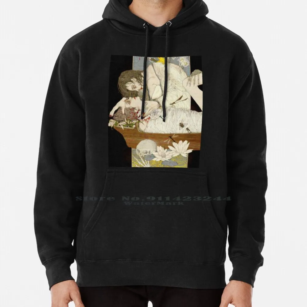 Kurokawa Inuko Hoodie Sweater 6xl Cotton Kurokawa Inuko Takato Yamamoto Death Schiele Japanese Dark Skeleton Skull Swamp Frog