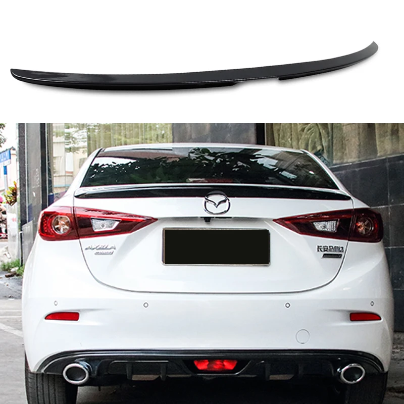 For Mazda 3 Axela Car Decoration 2014 2015 2016 2017 ABS Plastic Paint Painting Color Rear Trunk Spoiler