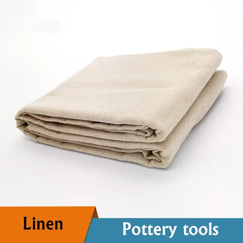 Pottery Special Linen 1*1.5m Burlap Tablecloth DIY Ceramic Clay Craft Cushion Cloth Pottery Printing Texture Sculpture Tool