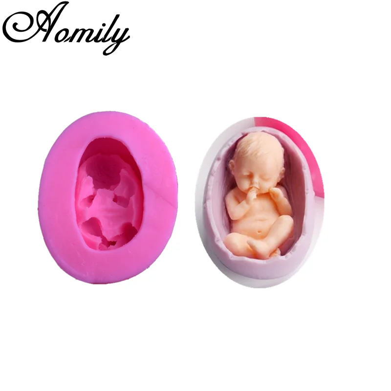 Aomily Sleeping Baby Silicone Molds Chocolate Jelly Candy Bakeware Mold DIY Pastry Ice Block Soap Mould Cake Decoraing Tools