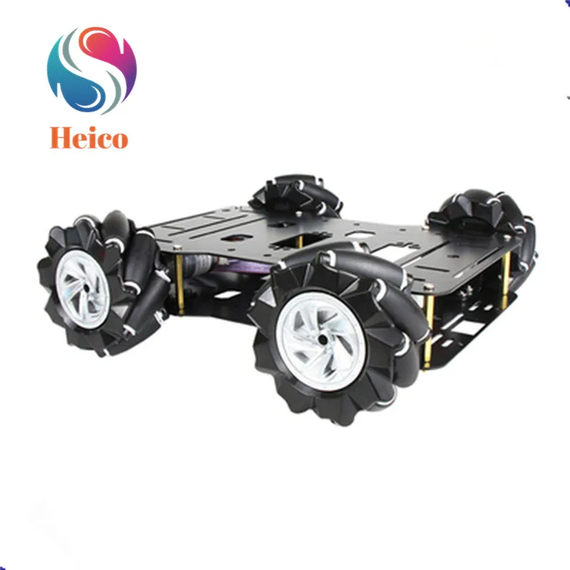 Omnidirectional Wheel Smart Car Chassis Kit With 80mm McNamm Wheel 4WD Metal TT Motor for Robotic Arm Ultrasonic Module Platform