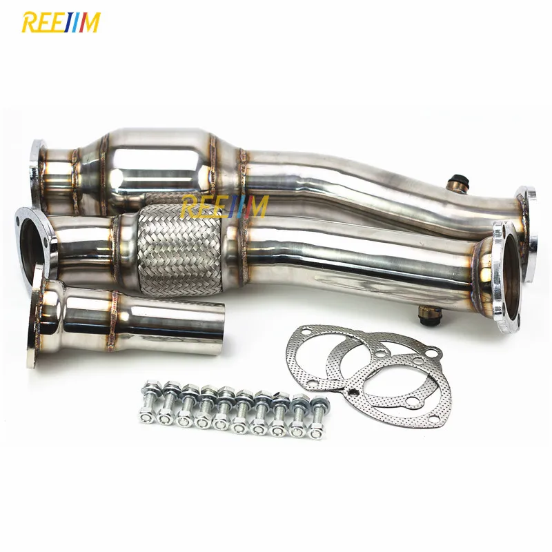 SS304 3.0''  Exhaust Downpipe with 200 cpsi Metallic Catalyst For AUDI A3 S3 /TT Quattro MK1 1.8T 1998-2006