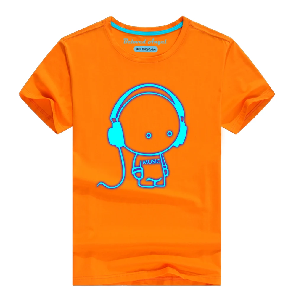 

Brand New Boys Girls Luminous Short Sleeves T-Shirts Children's Tshirt Cartoon Light Up T Shirt Baby Girl Tops Summer Kids Tee