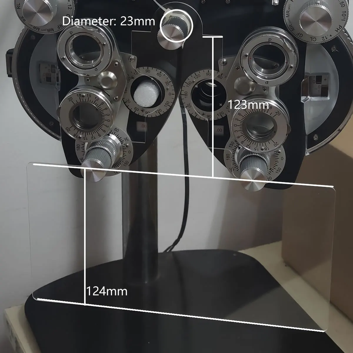 Phoropter optyczny | Osłona optyki Vision Tester | Ochrona pacjenta i lekarza