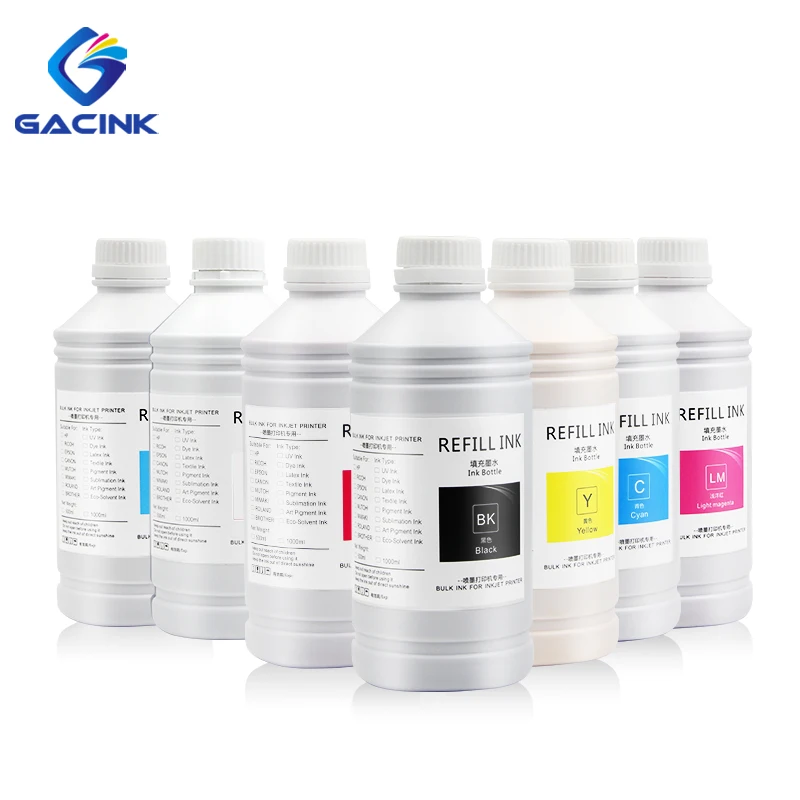 Botella de tinta DTG para impresora Epson, 1000, 1390, F2000, F2100, L800, L1800, cabezal de impresión DX5, DX6, DX7, DX9, 7880 ML