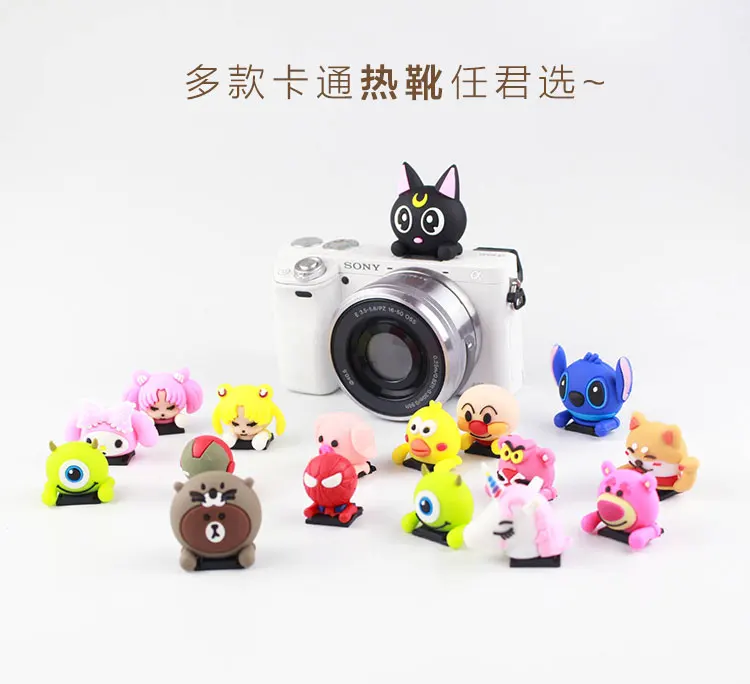 New 3D Cartoon pet lovers DSLR Camera Flashlight Hot Shoe cover For Canon Nikon Fuji Samsung Leica sony Olympu LUMIX mirrorless