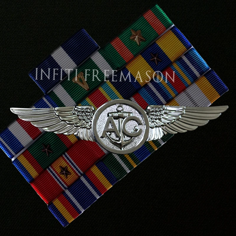 AC Flight Chapter Military Fan Metal Badge Service Chapter Military Medal Epaulette Unit Chapter USNAVY Cap badge