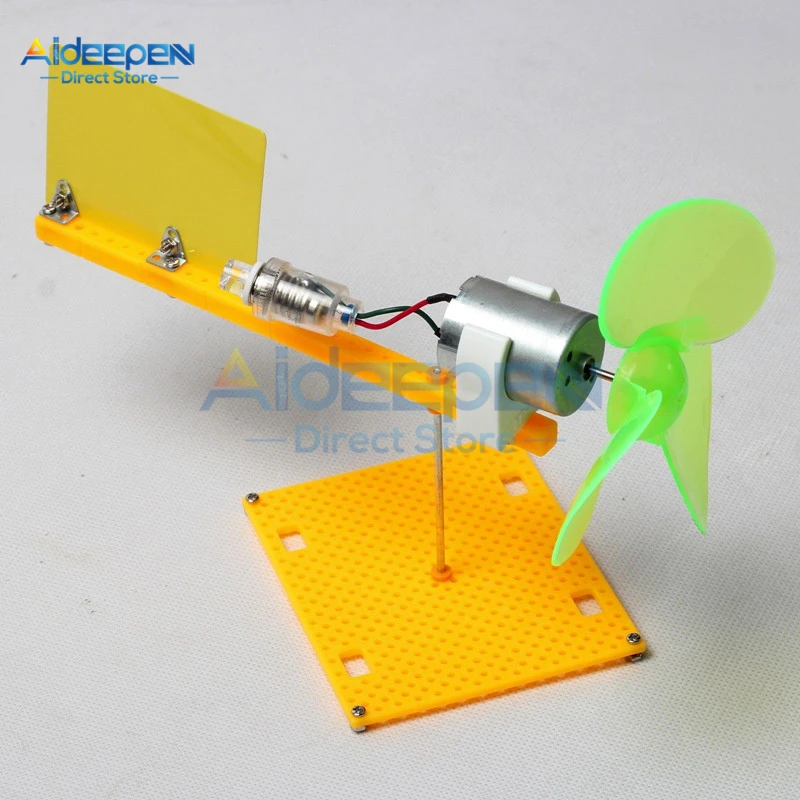 Micro Wind Turbines Generator Kit Small DC Motor Blades With Holder DIY Project Kit DC 0.1V-18V 0.01-0.3A 200-6000 rev/Min