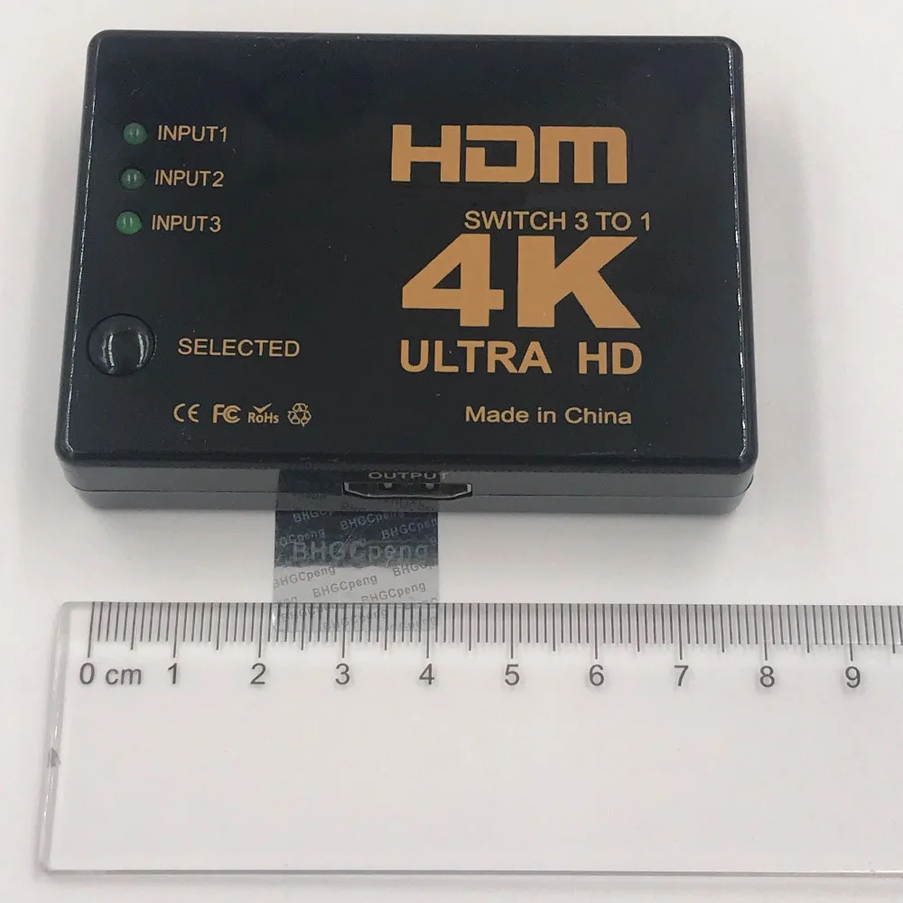 Interruptor Ultra HD 4K HDTV, adaptador divisor de 3 entradas y 1 salida, amplificador de modelo cuadrado, conmutador Triple hembra de alta velocidad