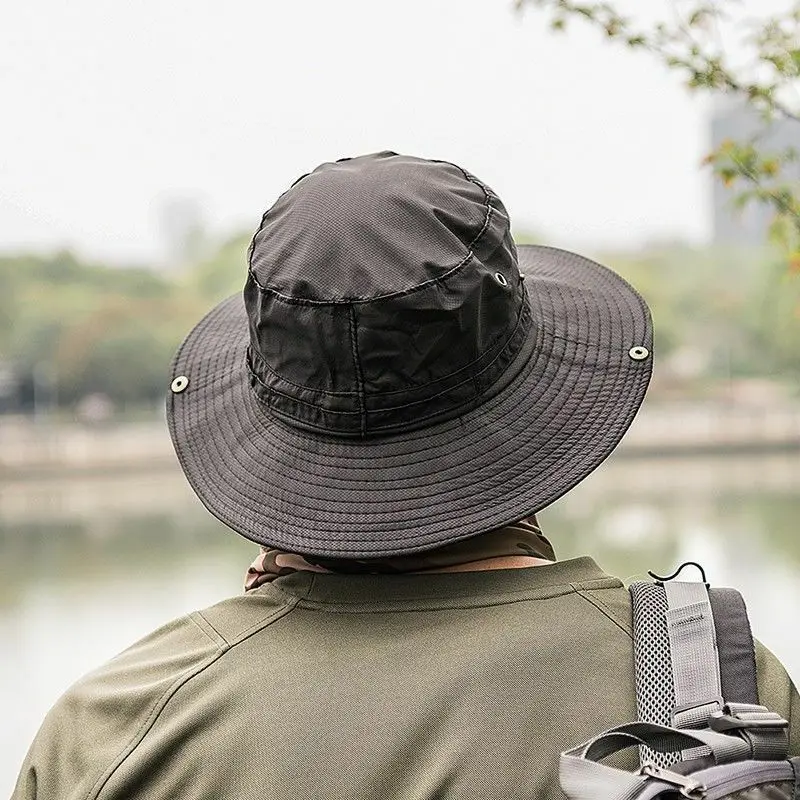 Fashion Bucket Hat Boonie Hat Cap Fishing Hunting Brim Safari Summer Men Sun Hat Fisherman Hat