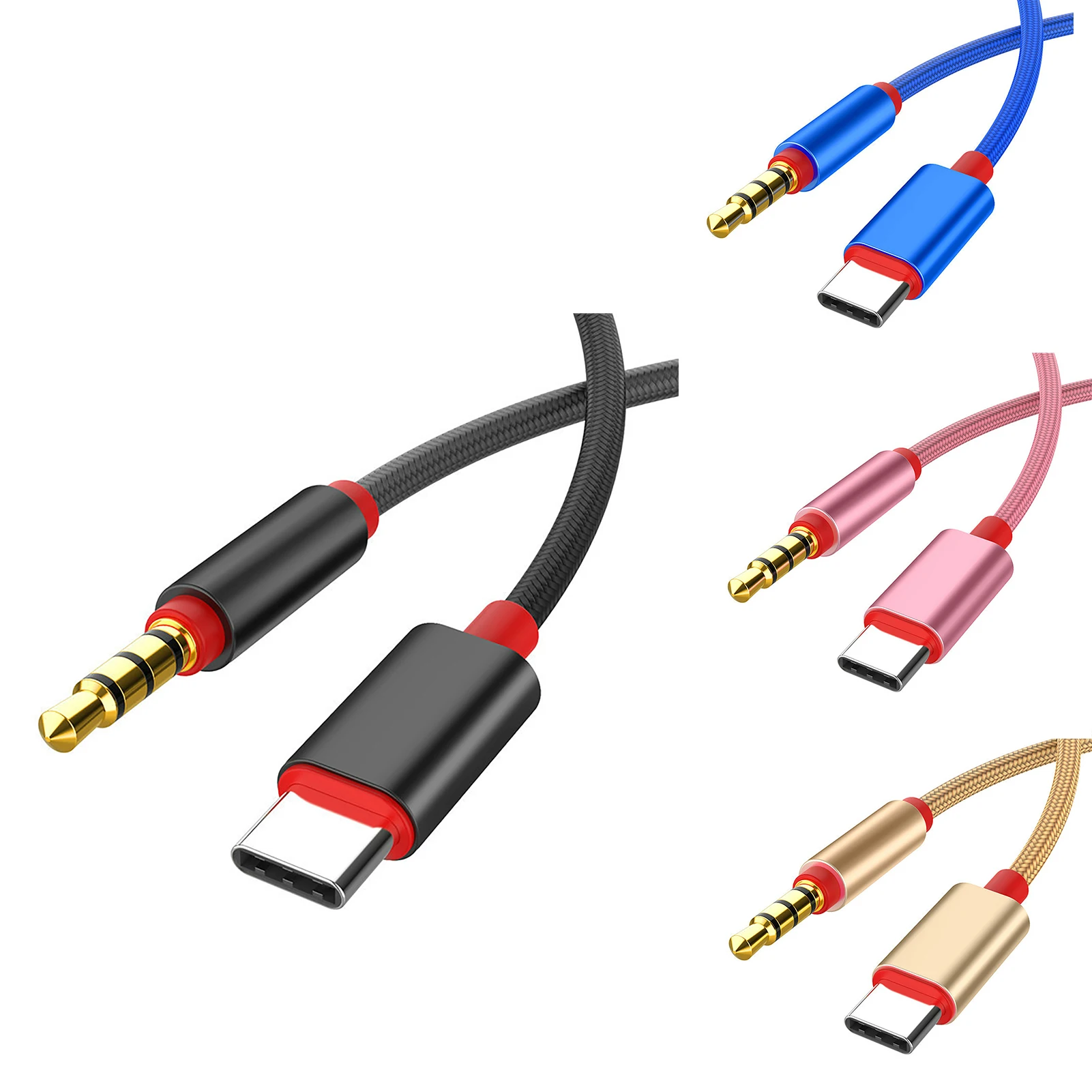 Type C to 3 5mm Car Headphone Jack HiFi Audio Adapter Connector Converter Cable For Type C interface