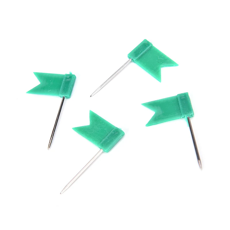 50X Flag Marker รูปร่างแผนที่ Pins Cork ประกาศ Push Pin Assorted Office Home