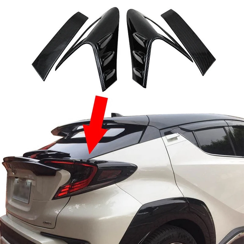 For Toyota CHR C-HR 2016 2017 2018 Rear Light Lamp Cover Trim Molding Carbon Fiber Taillamp Decoration Accessories Car Styling