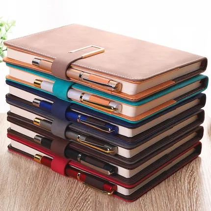 

A5 Metal Buckle Planner Soft Notebook with Bookmark Journal Notepad Organiser Diary Agenda 2021 Note Books Office Stationery