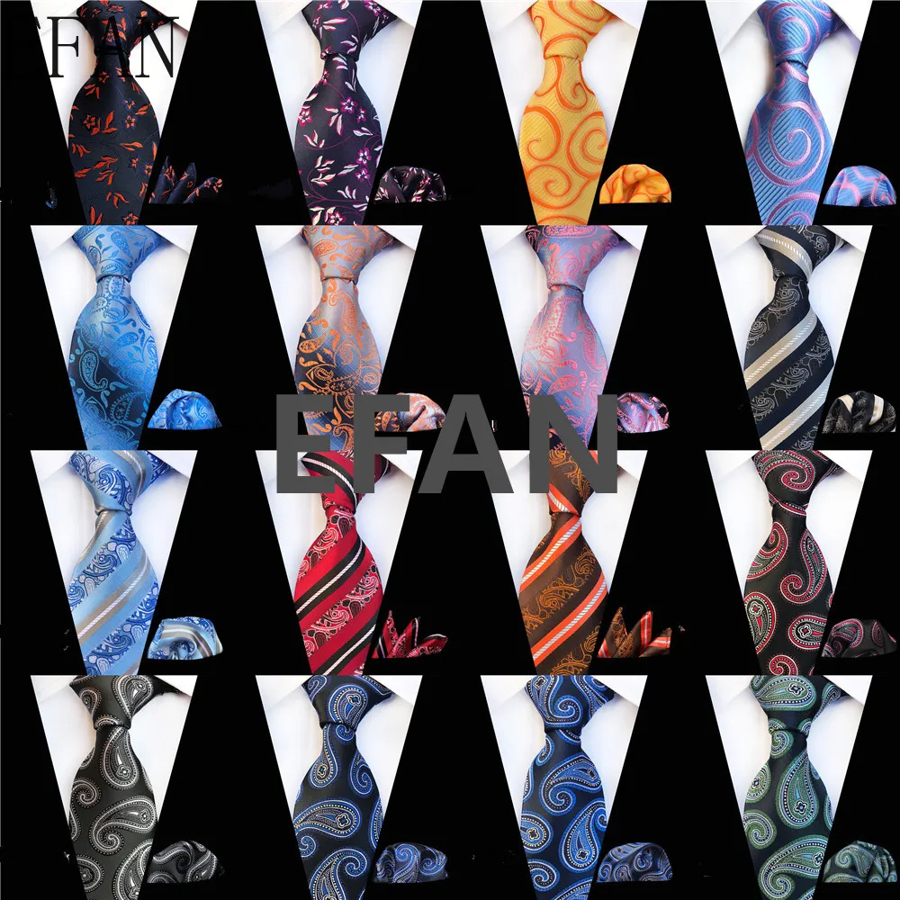 

8cm New High-quality Men's Gravatas Dots Flower Plaids Homens Tie Pocket Square Set Ties for Men Striped Neckties Neck Ties