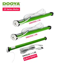 Dooya-Bateria Embutida, Controle Remoto, Rolamento, Cortina Romana, Cortinas De Sol, Rf433, DM25LEU 1.1N, DM25TEQ 1.1N, 1.5N, Tubo De 38mm