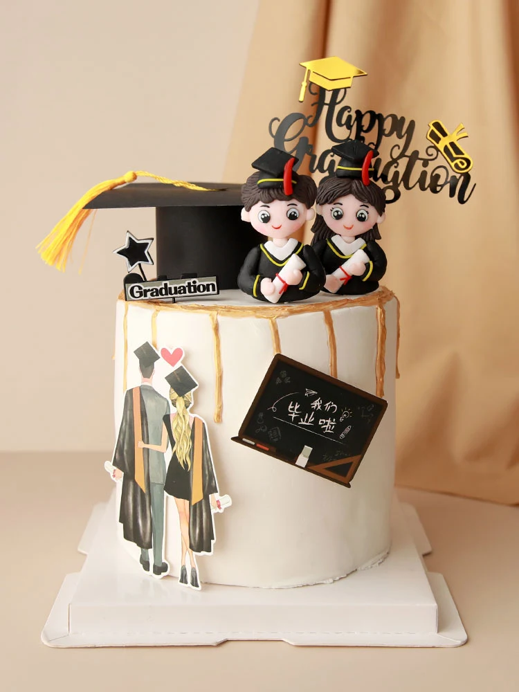 Graduation Gift Cake Decoration Lovely Doctor Doll boys and girls festival ceremony topper Cute Little Doctor Cake Decoration