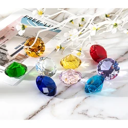 50MM(2Inch) Color Crystal Diamond Jewel Paperweight Sparkling Glass Gem Centerpiece Party Home Office Wedding Decor Favors Gift