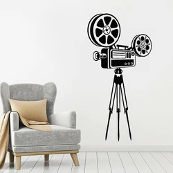 movie camera Wall Decal Vinyl Camera Filming Cinema Movie Wall Sticker for Cinema Decor Removable Art Decor Stickers Mural C067