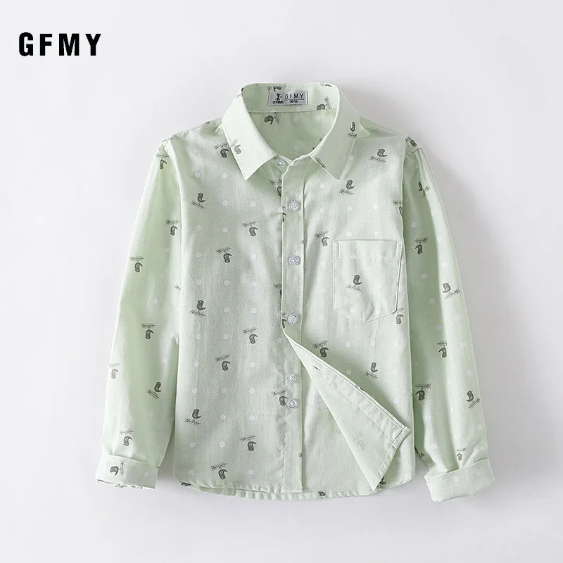 GFMY Baby boys shirts 2021 Spring Autumn New Long Sleeve Blouse Kids Clothes White Shirts for Toddler Boys shirts Children Tops