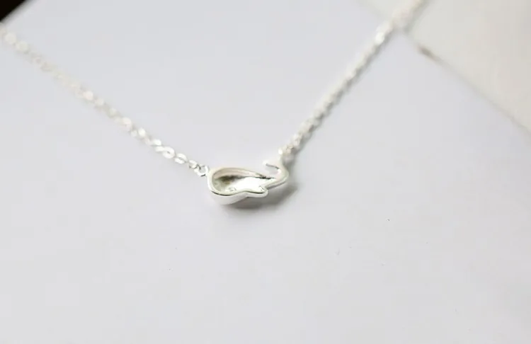 925 Sterling Silver Cute whale Necklaces & Pendants For Women Fashion Lady Festival Gift Sterling-silver-jewelry