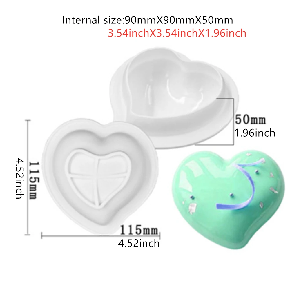 New Love Silicone Mold Heart-shaped Mousse Dessert Mould Valentine\'s Day Wedding Gift Baking Mouler Kitchen Accessories