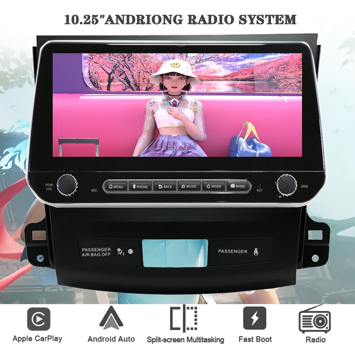 10.25'' Car GPS Navigator Audio Video Tape recorder Cassette For Mitsubishi Outlander 2005-2011 For Citroen C-Crosser 4G Carplay