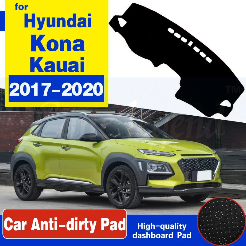 

For Hyundai Kona 2017 2018 2019 2020 Anti-Slip Mat Dashboard Cover Pad Sunshade Dashmat Carpet Car Exterior Rug Cape Accessories