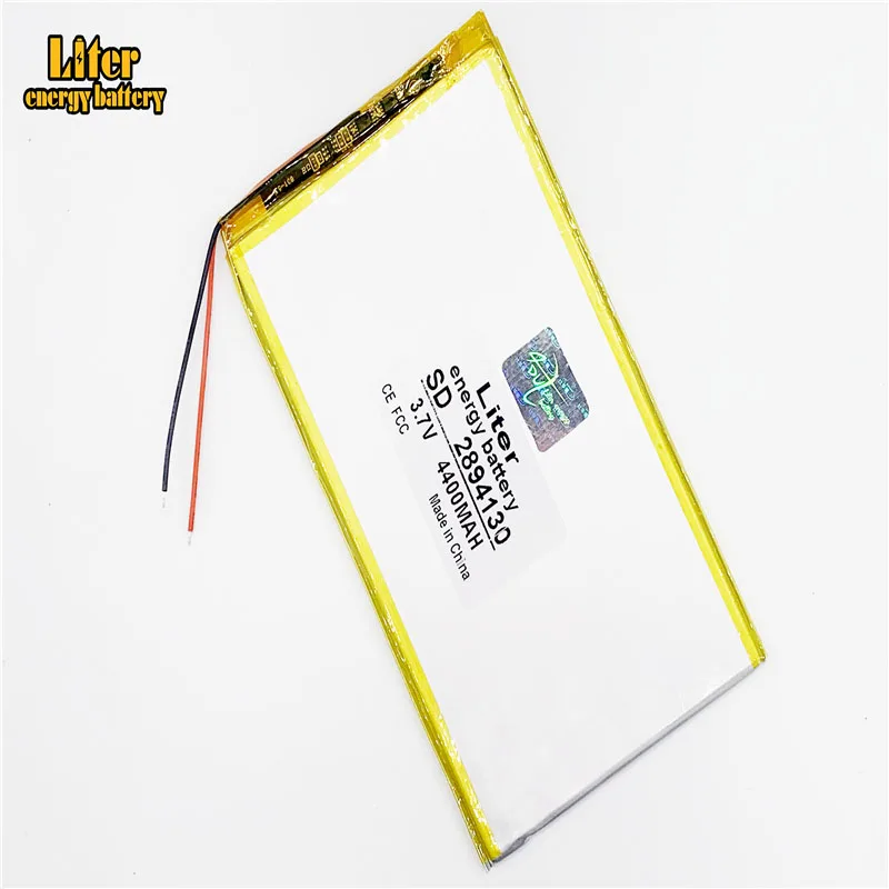 Bateria de íon de lítio polímero, 3.7v, 4400mah 2894130 (bateria de íon de lítio) li-ion para tablet pc,e-book,gps,mp4