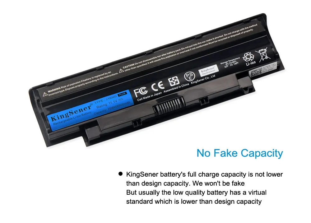 KingSener J1KND Batteria del computer portatile per DELL Inspiron N4010 N3010 N3110 N4050 N4110 N5010 N5010D N5110 N7010 N7110