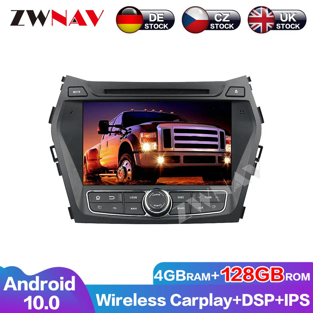 Head Unit Car DVD Player 128G Android 10 DSP Audio Navigation GPS For Hyundai IX45 Carplay Auto Radio Multimedia