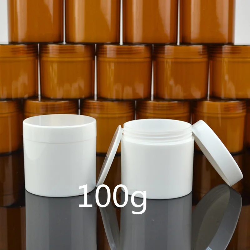 

Wholesale 100G Cream Jar Skin Cream Bottles Brown & White Face Cream Pets Make Up Refillable Bottles 15G /30G Cosmetic Package