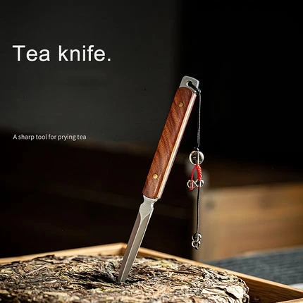 Pu\'er Tea Knife Rosewood Ebony Stainless Steel Tea Needle Tea Cone Stainless steel tea needle Kungfu tea set accessories