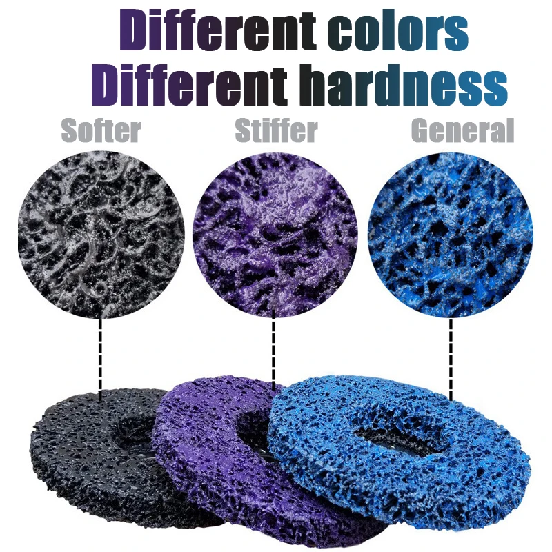 5Pcs 125mm Sanding Abrasive Wheel Grinder Strip Disc Poly Strip Disc Wheel Paint Rust Removal Clean for Angle Grinder 22mm Bore