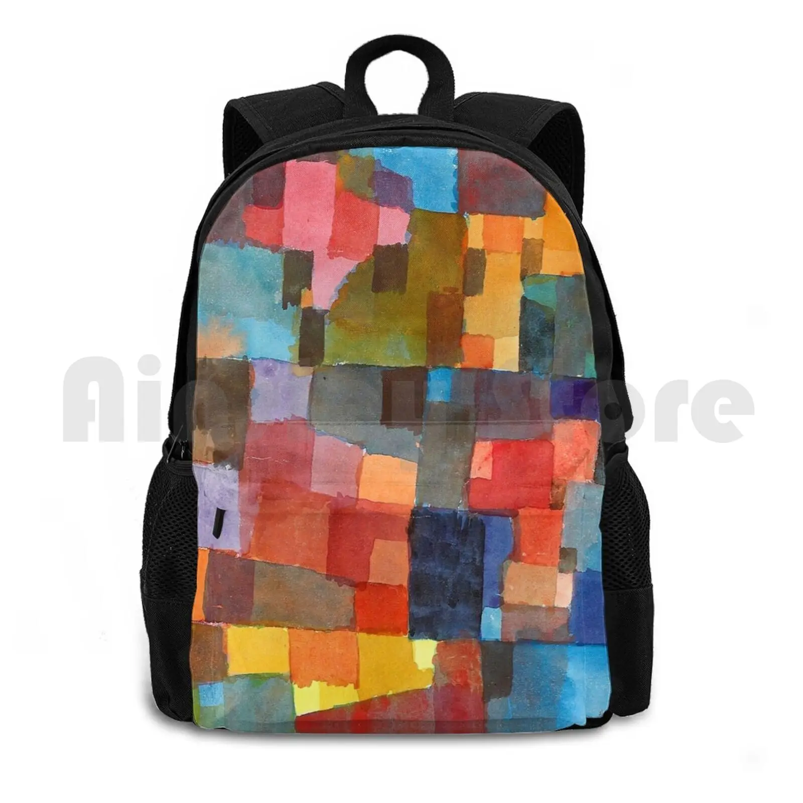 Paul Klee-- Raumarchitekturen Outdoor Hiking Backpack Riding Climbing Sports Bag German Germany Oil Fine Abstract Lines