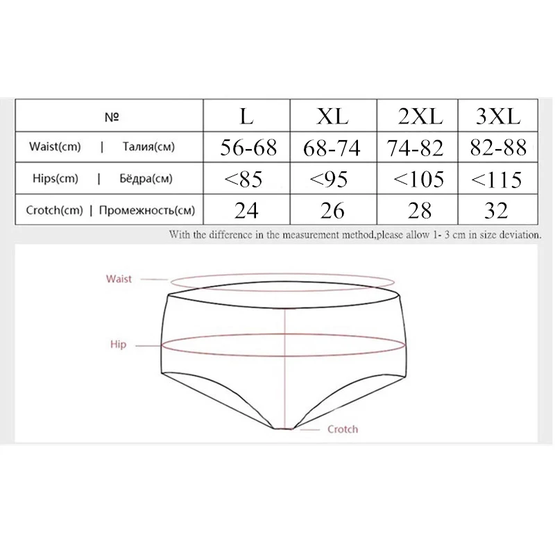 Bamboo Women Panties Big Size Female Underwear 3XL Comfortable Healthy Breathable Ladies Briefs