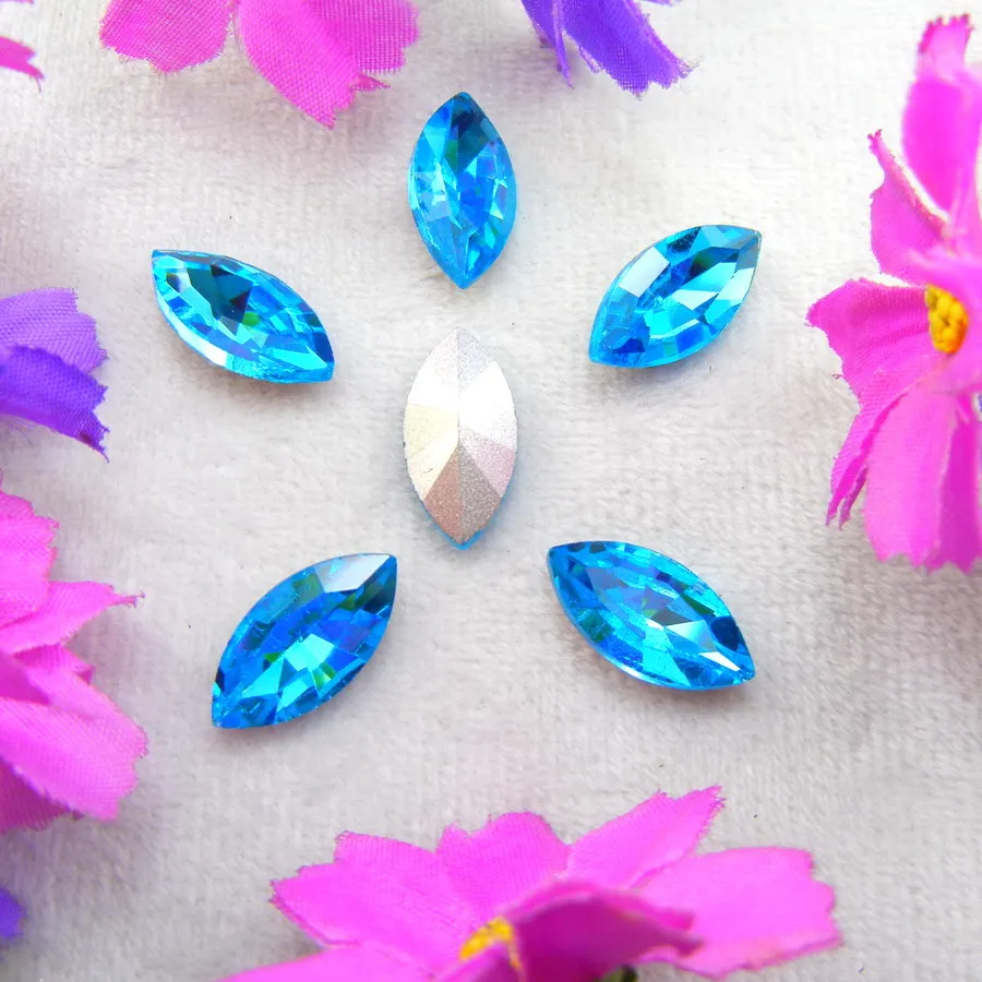 Glaskristalle in 8 Größen und Farben, Navette-, Pferdeaugen- und Marquise-Form, zum Aufkleben, für Handarbeiten, Nagelkunst, Handyhüllen, DIY – Detail 11