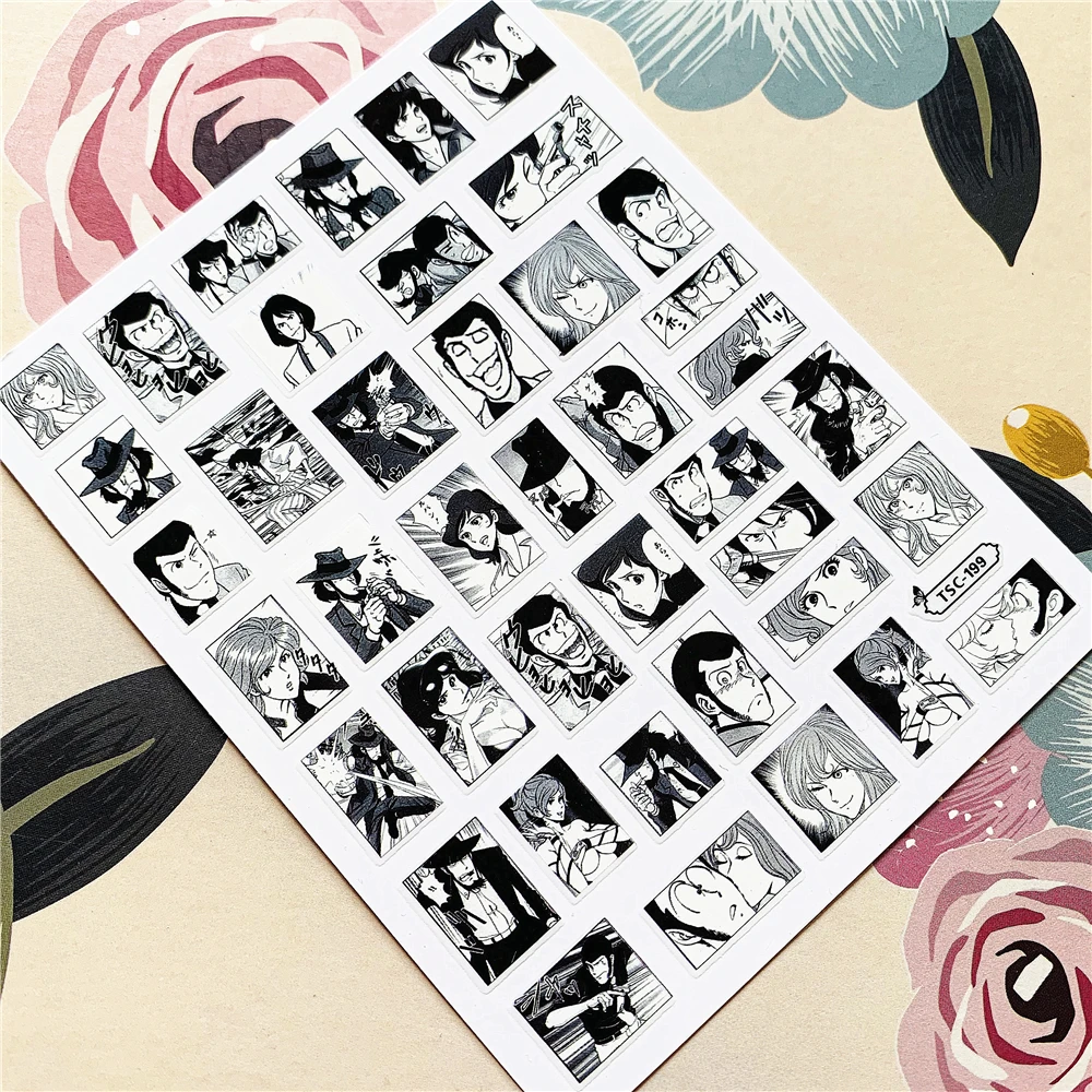 

TSC-199 Cartoon in black and white box 3D Back glue Nail decal Nail sticker Nail decoration Nail art Nail tool Nail ornament