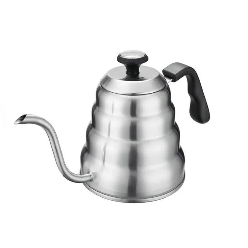 

1L/1.2L Stainless Steel Coffee Pot Long Spout Kettle Gooseneck Drip Coffee Kettle Teapot with Thermometer