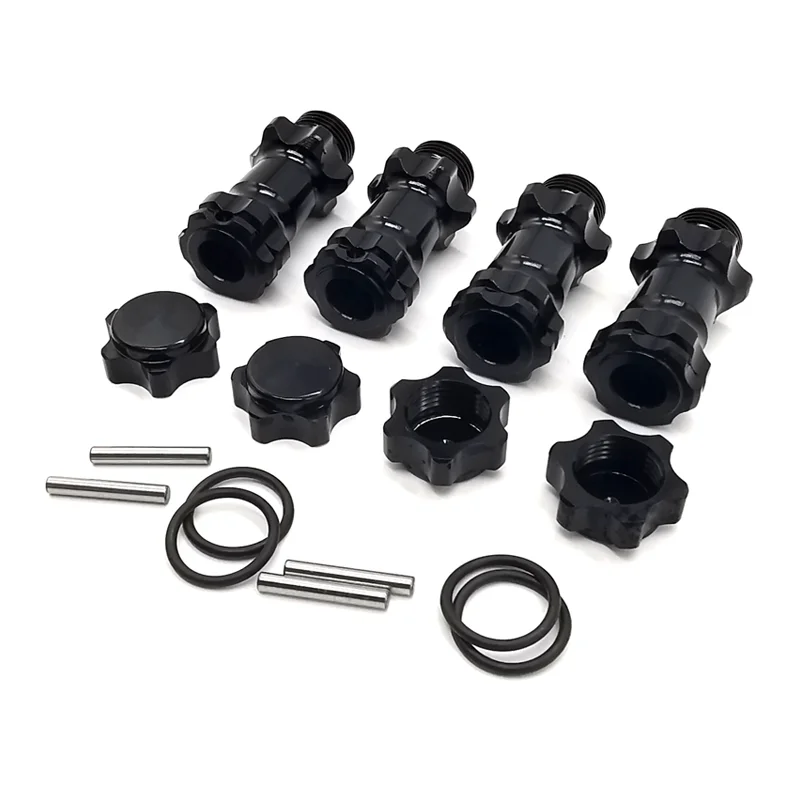 4PCS M17 17 millimetri Estesa Adattatore 30 MILLIMETRI di Alluminio Wheel Hex Hub Adapter Dado Spille Anti-Polvere di Copertura per 1/8 RC Modello